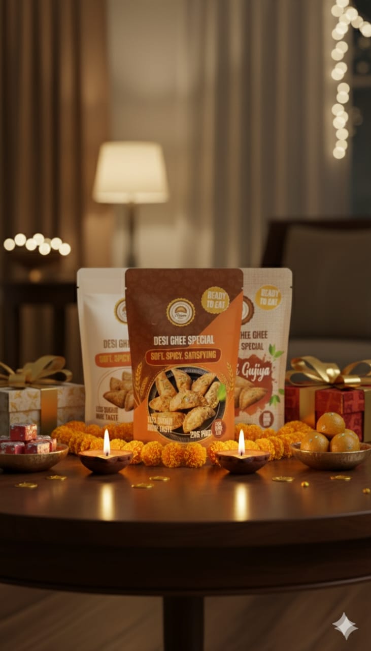 Desi Special Gujiya 3 IN 1  PACK 500gm  Siiwan Gujiya